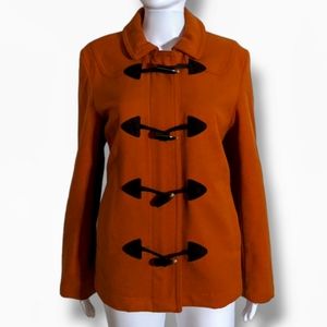 GAP | Burnt Sienna Wool Blend Lined Toggle Button Up Peacoat Women's Size M.